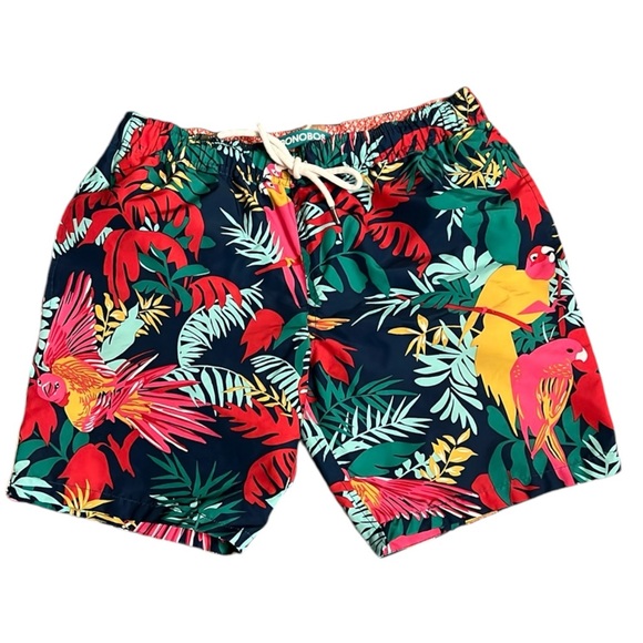 Bonobos Other - Bonobos Swim Trunks Men’s Size SM Mesh Lining Pockets Tropical Print Drawstring